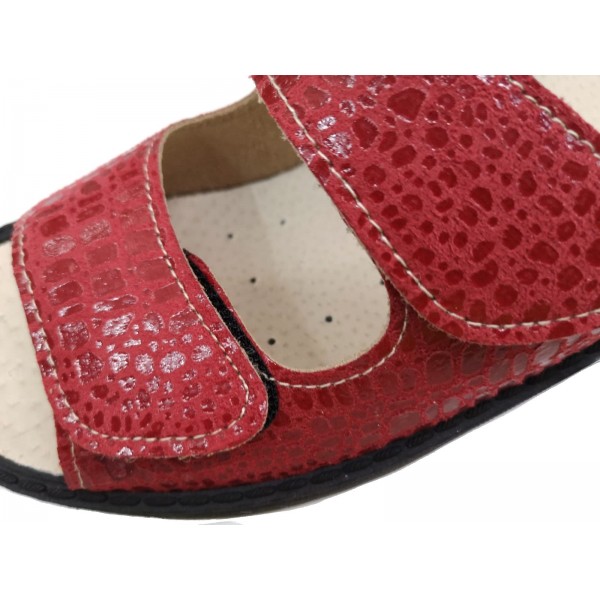 Rondine ciabatte doppia fascia a strappo rosse