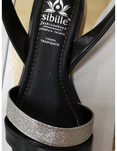 Sandalo basso donna nero con...