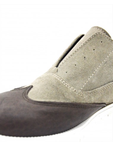 Scarpe donna francesina beige con...