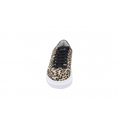 Sneakers donna animalier fondo alto...