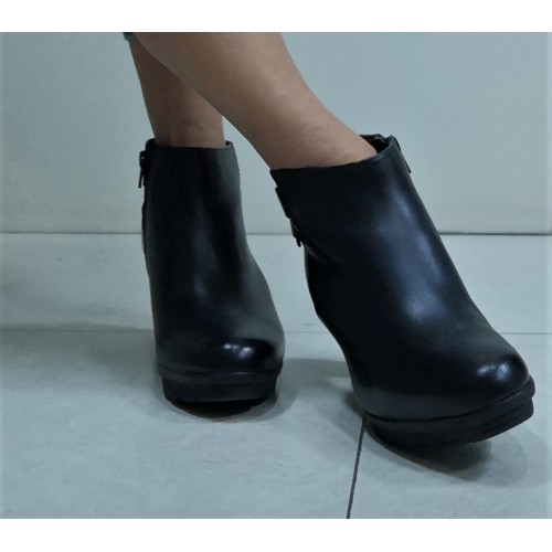 Tronchetto donna nero vera pelle...