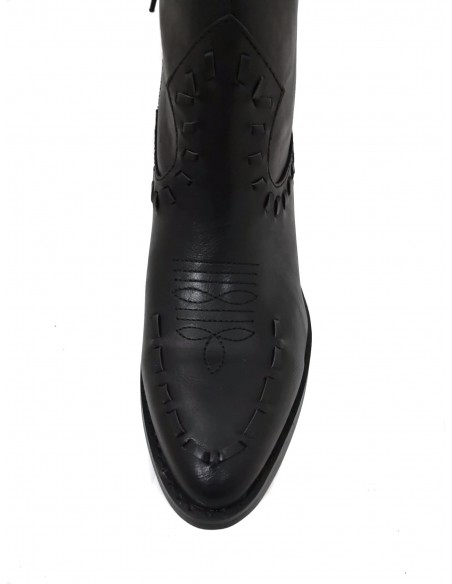 Camperos donna eco pelle nero tacco 9 centimetri
