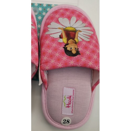 Ciabatte bambina in cotone rosa con...