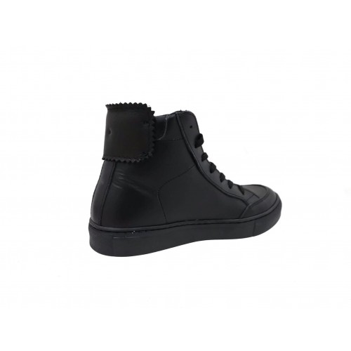 Sneakers alta pelle nera unisex One Way