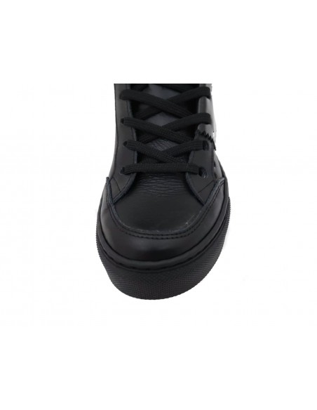 Sneakers alta pelle nera unisex One Way