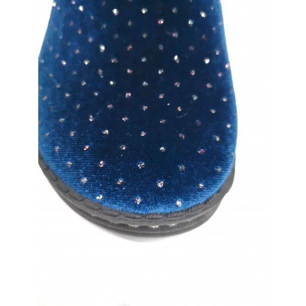 Ciabatte donna punta chiusa velluto Rondine