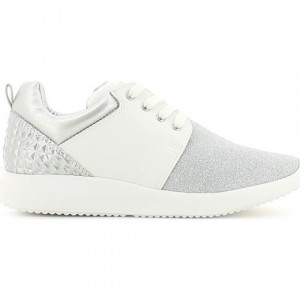 Sneakers donna bianche argento con lacci Lumberjack 2