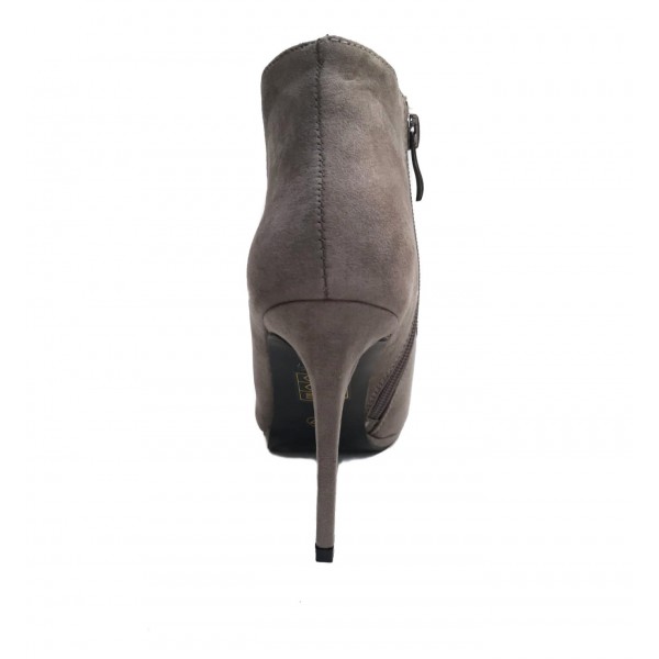 Stivaletto alla caviglia grigio con tacco a spillo