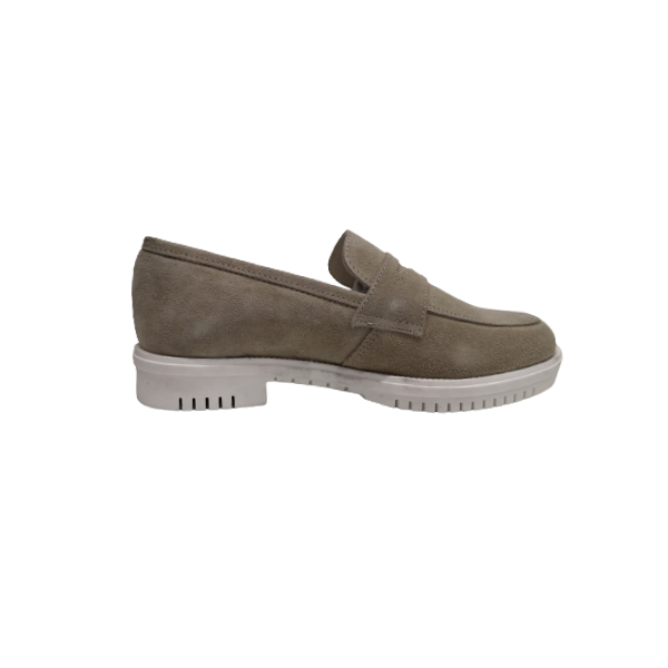 Mocassino donna scamosciato beige Tomax