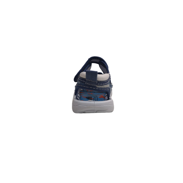 Sandaletti bambino jeans con velcro in fresco tessuto