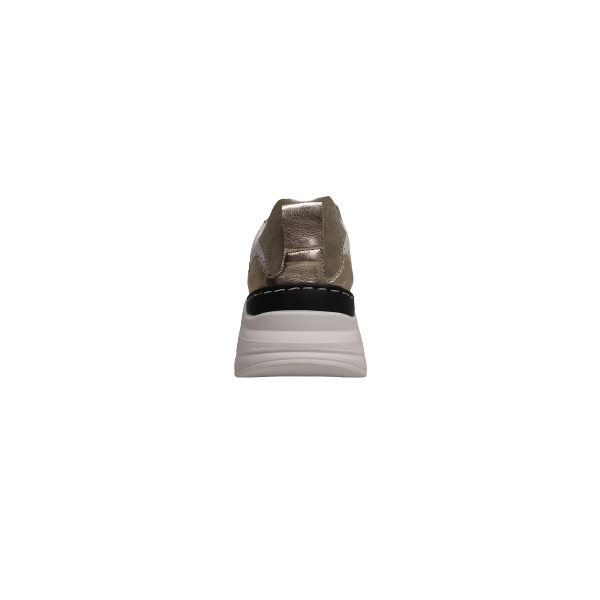 Sneakers bianche R21 allacciate con fondo alto