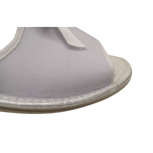 Pantofola donna bianca fiocco con tacco