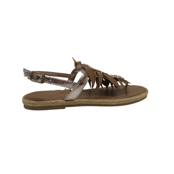 Infradito gioiello donna beige fondo con corda