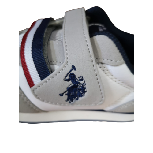 Sneakers bambino con strappo grigio...