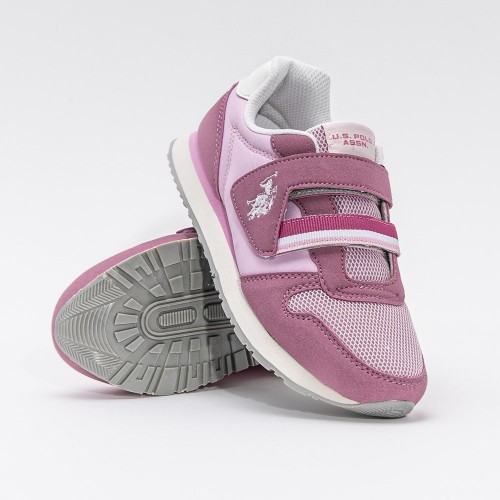 Sneakers bambina rosa con chiusura...