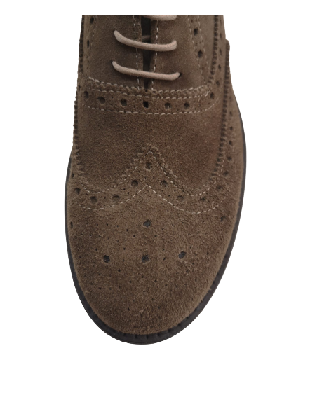 Scarpa uomo Derby modello inglesina lacci tortora