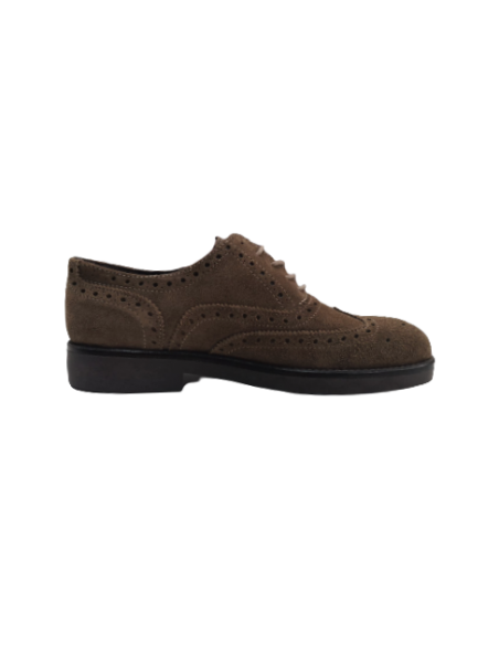 Scarpa uomo Derby modello inglesina lacci tortora