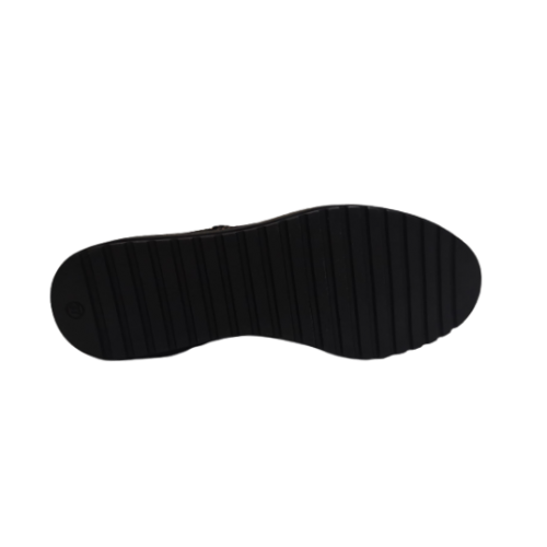 Scarpe donna nere con inserti dorati...