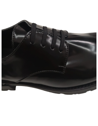 Scarpe donna allacciate nere lucide...