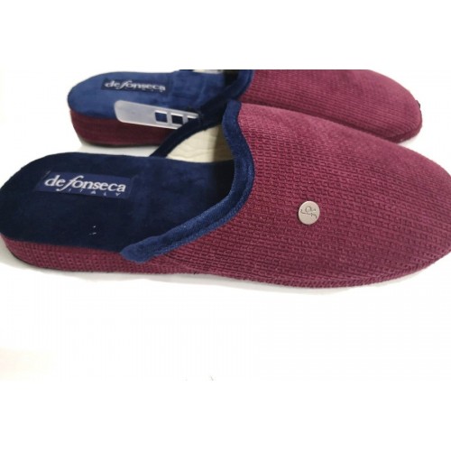 Pantofole invernali uomo bordeaux De...