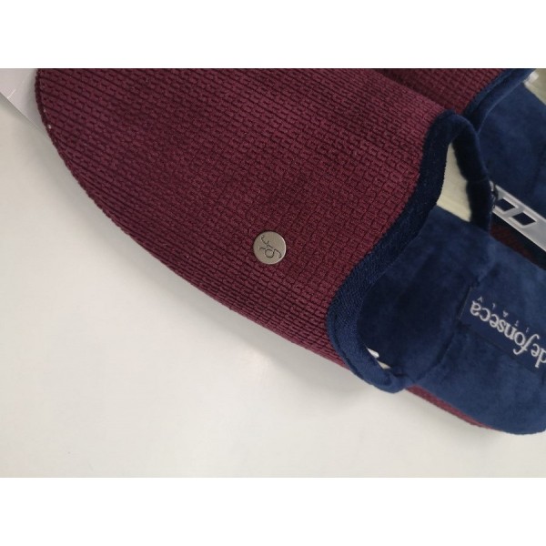 Pantofole invernali uomo bordeaux De Fonseca