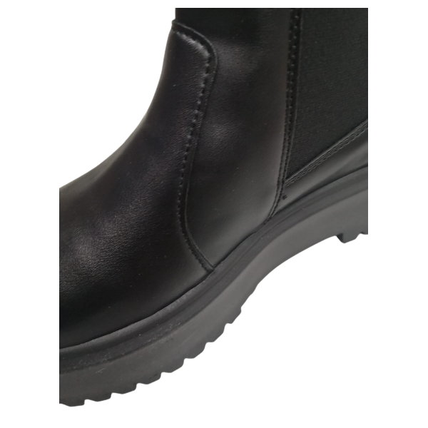 Anfibio nero donna con zeppa da infilare