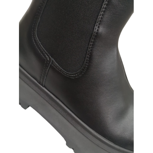 Anfibio nero donna con zeppa da infilare