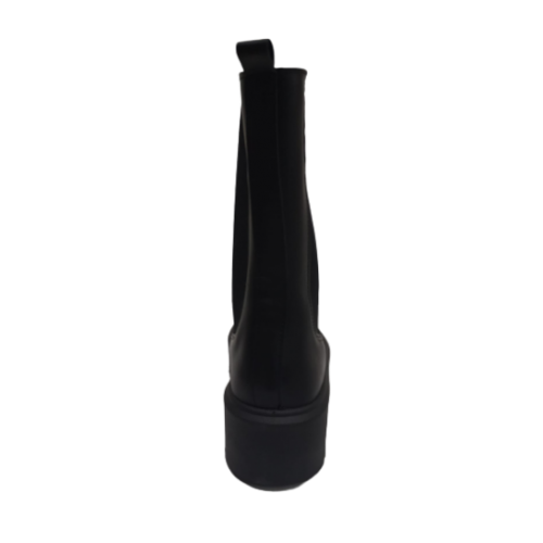 Anfibio nero donna con zeppa da infilare