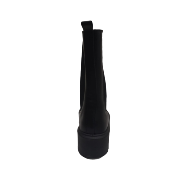 Anfibio nero donna con zeppa da infilare