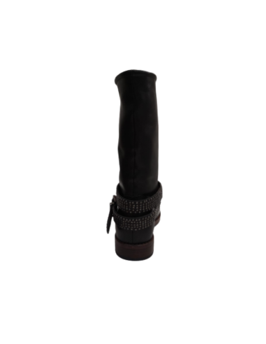 Stivale nero donna basso vera pelle