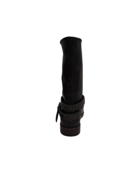 Stivale nero donna basso vera pelle