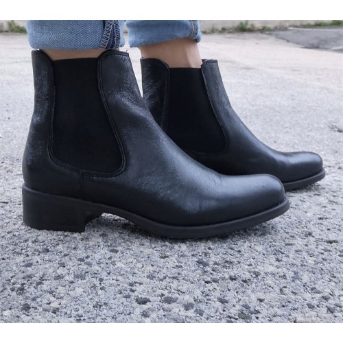 Stivaletti bassi Chelsea donna pelle...