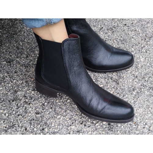 Stivaletti bassi Chelsea donna pelle...