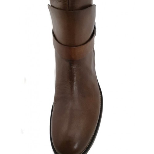 Stivali cuoio donna alti con tacco...