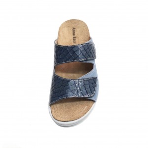 Ciabatte donna ortopediche plantare estraibile morbido anatomico vera pelle doppia fascia con strappo estate 2