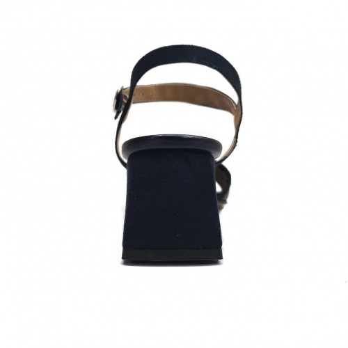 Sandalo donna blu con cinturino tacco...