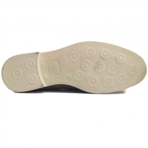 Mocassini uomo scamosciato beige fondo gomma