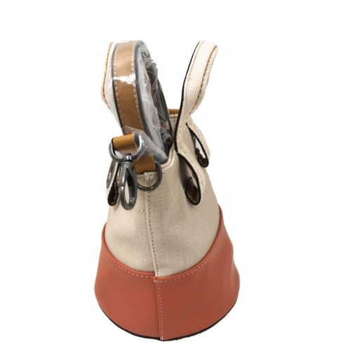 Borsa a mano piccola beige Micussi...