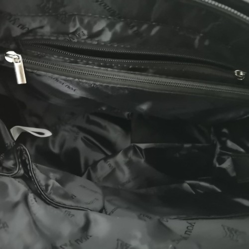 Borsa a spalla nera YY Coveri con...