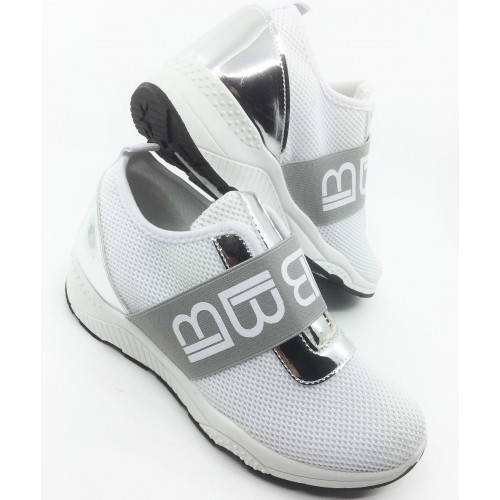 Sneakers bianche donna tessuto...