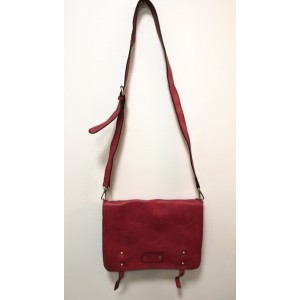 Borsa postino modello busta a tracolla rossa vintage pelle invecchiata 2