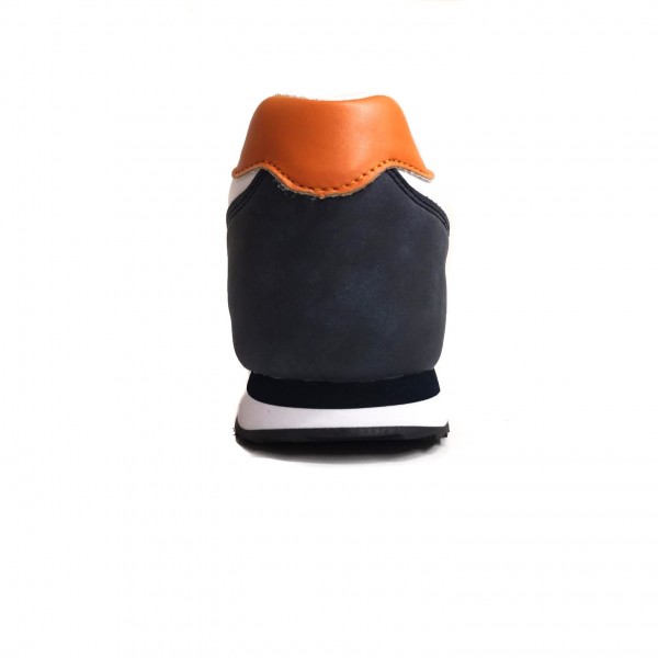 Sneakers uomo blu con inserti arancio Coveri