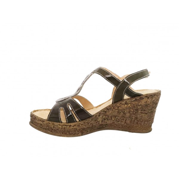 Natur soft sandalo donna in vera pelle con sottopiede in memory