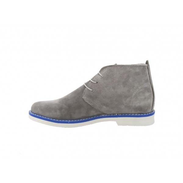 Scarpa stringata modello polacchina uomo scamosciata grigio
