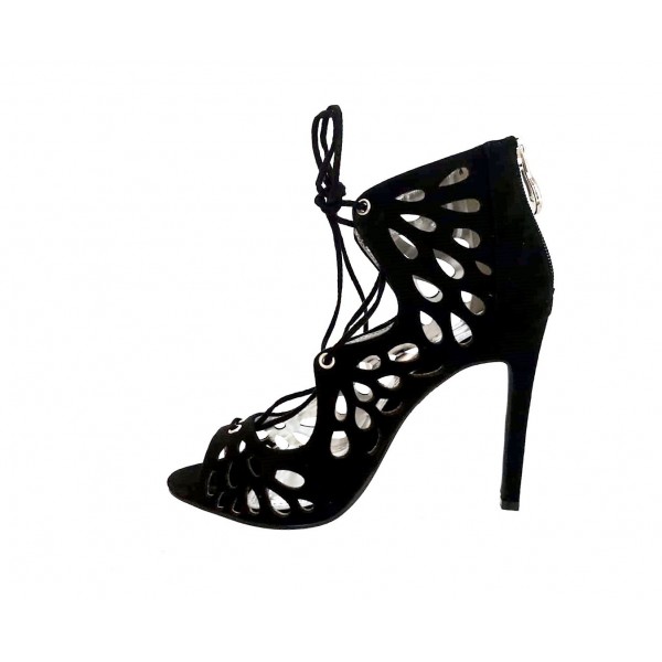 Francesina donna con tacco a spillo nero