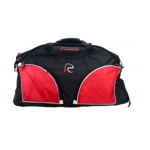 Borsone sportivo nero e rosso