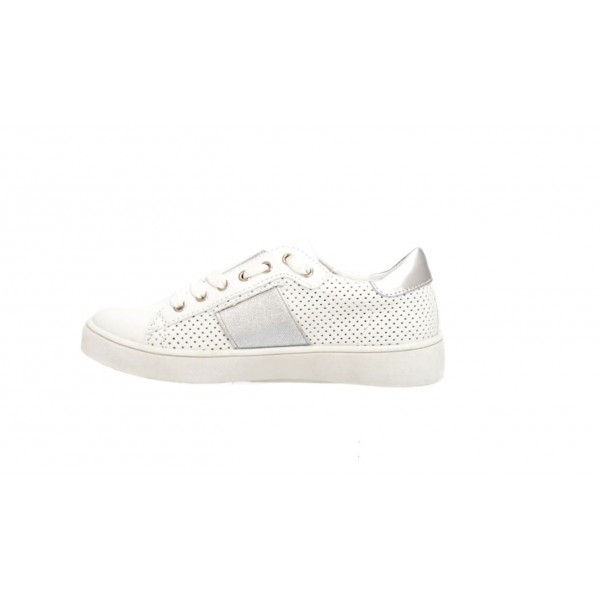 Sneakers bambina bianca con lacci