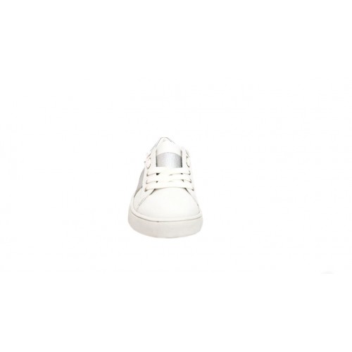 Sneakers bambina bianca con lacci