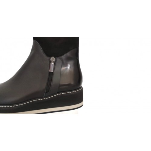 Tronchetto donna in pelle con...