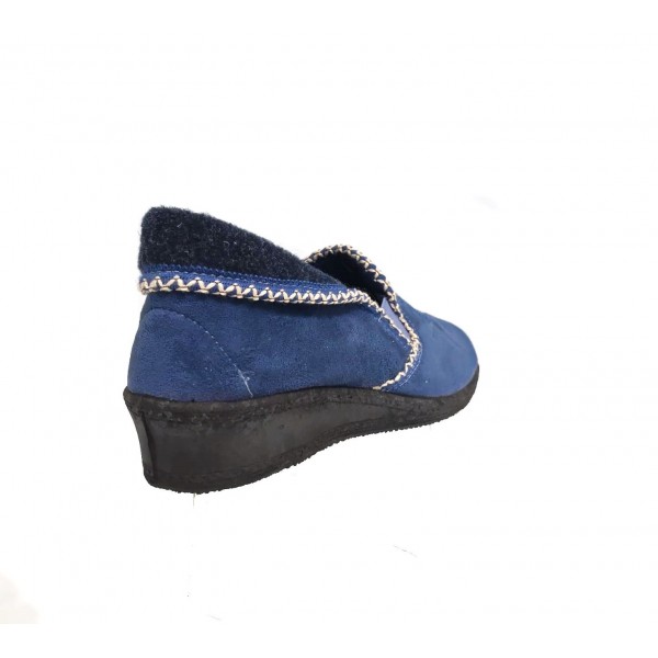 Pantofola donna chiusa invernale in caldo tessuto